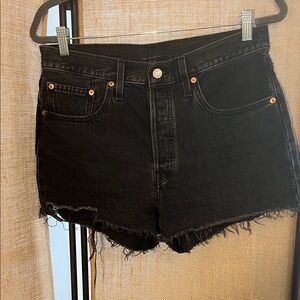 Levi's Black Jean Shorts for Women